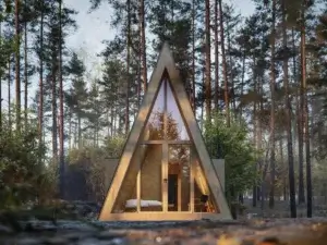 Проект A-frame house — 38 Небольшой уютный дом. Идеально для загородной жизни(Умный дом в подарок )