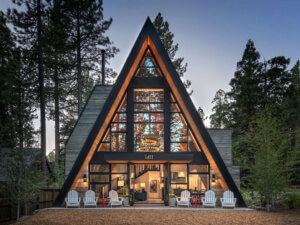 Проект A-frame house — 132 Стильный и современный дом с большой террасой (Умный дом в подарок )